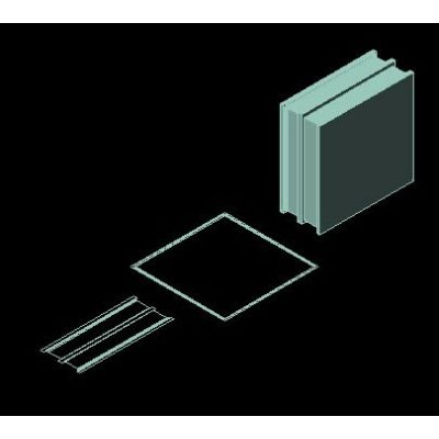 Ladrillo de vidrio 3d
