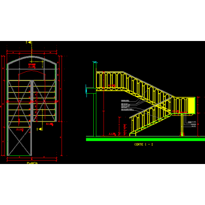 Escaleras de dos tramos
