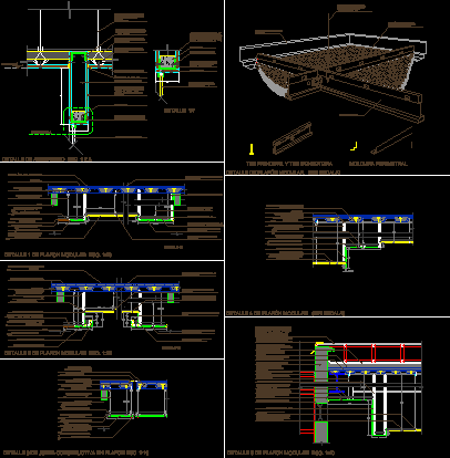 Faux plafond modulaire (détail)