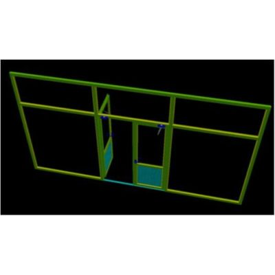Ventanas de aluminio puerta 5390x3000 abrir cerrar