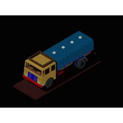 Camion cisterna de transporte de productos derivados del petroleo.
