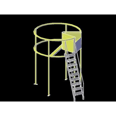 Agitador de mezclador con escalera