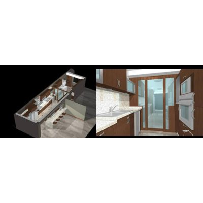 Cocina integral 3d
