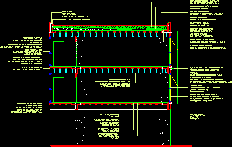 Construction detail of multipurpose building