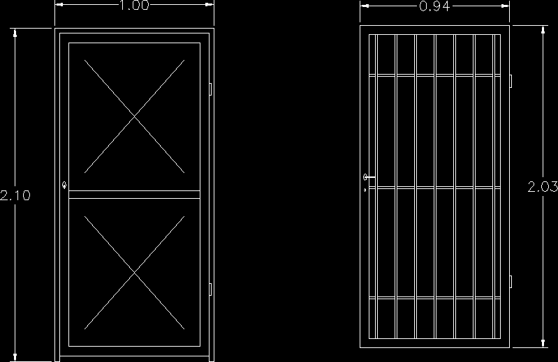 door with bars