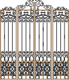 artistic wrought iron gate