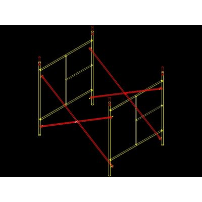 Andamios 3d son roseta con barandal