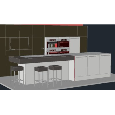 Cocina moderna 3d