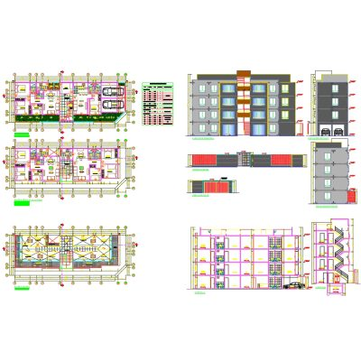 Plano Completo de Edificio Multifamiliar