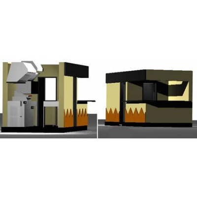 Cocina para restaurante en autocad 3d