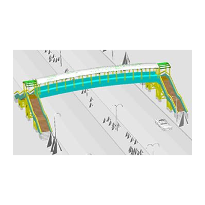 Pasarela peatonal 3d