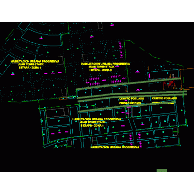 Plano del centro poblado ciudad de dios