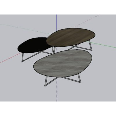 Center table; set of 3 living room tables.