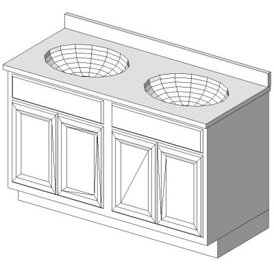 Lavabo doble con mueble
