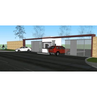 Ingreso a urbanizacion 3d skp