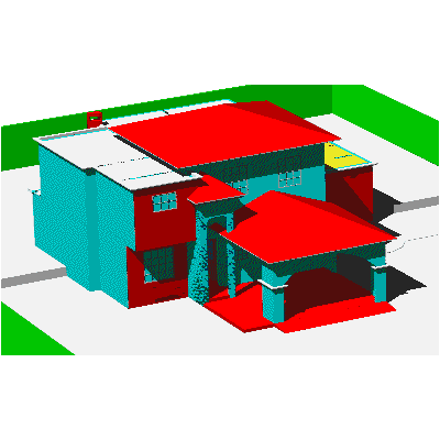 Casa dos niveles en 3d