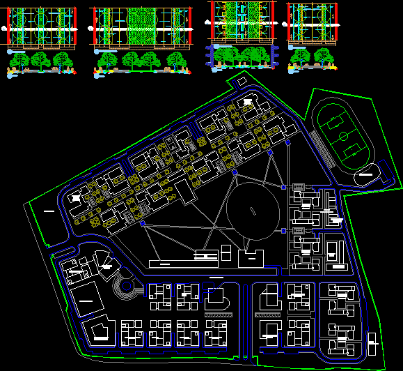 Planimetria del sito universitario