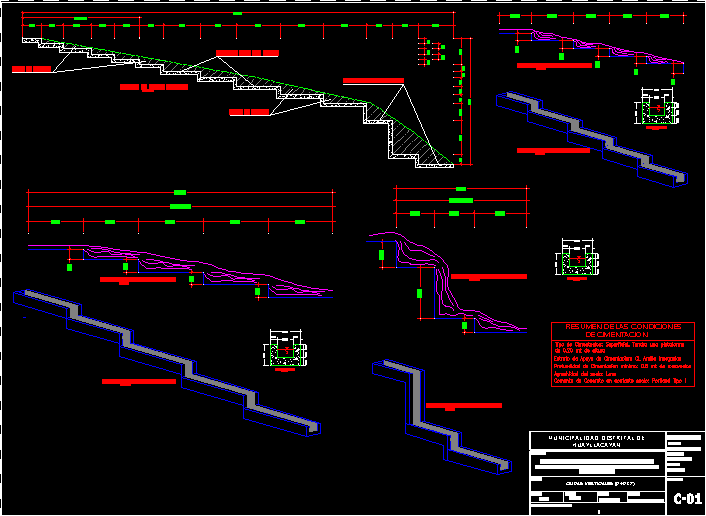 Design of inclined falls