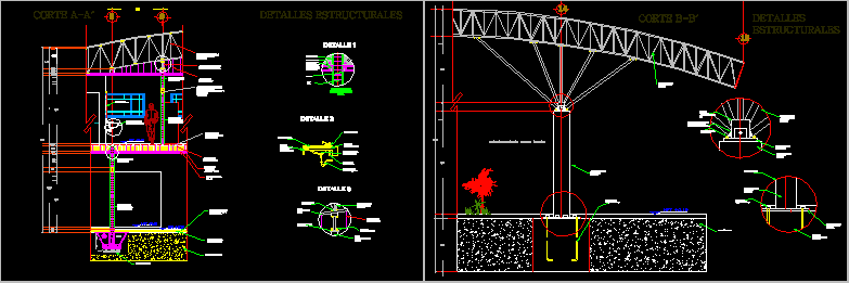 Detalhes da construção estrutura metálica