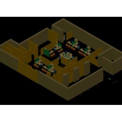Office interior 3d
