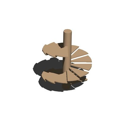 Escalera helicoidal 3d