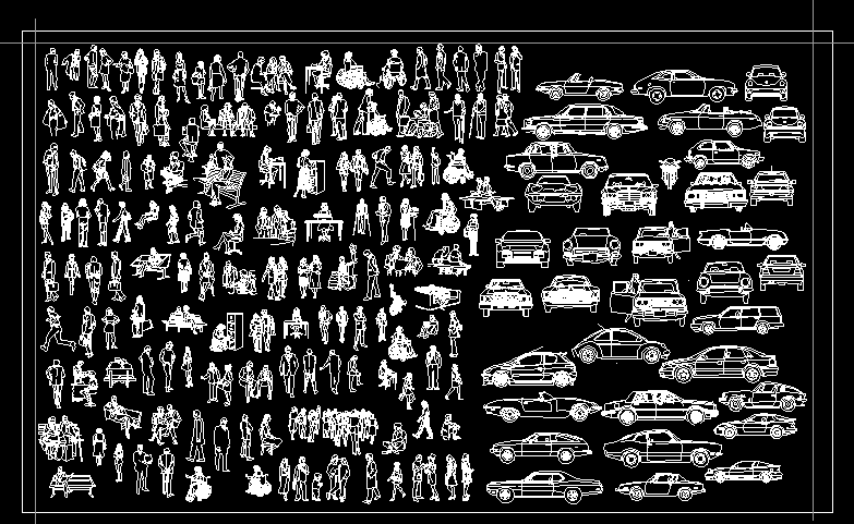 people and cars