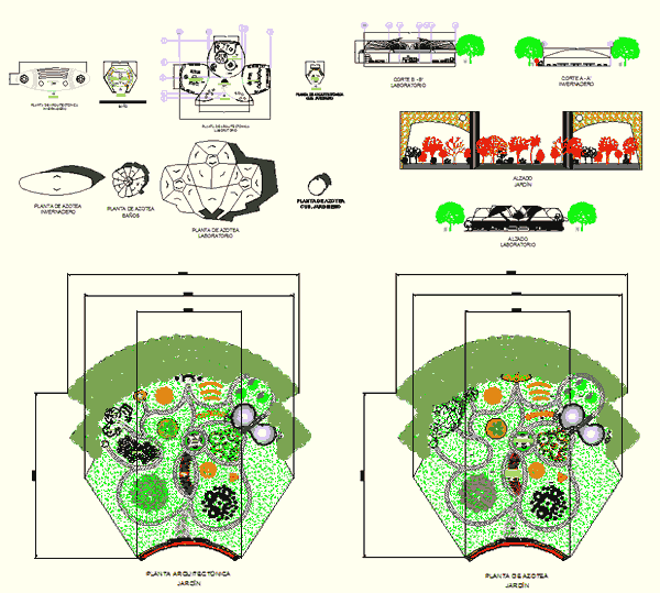 Projet architectural du jardin botanique