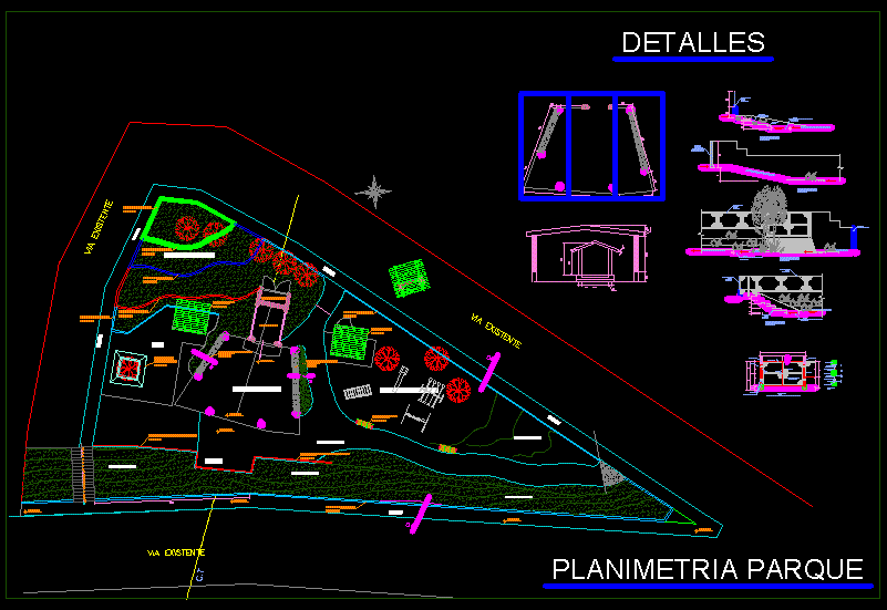 Planimetria parque - detalles
