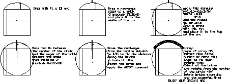 How to draw brick arches