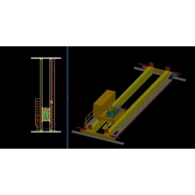 Puente grua 3d.