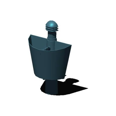 Recipiente publico de basura en 3d