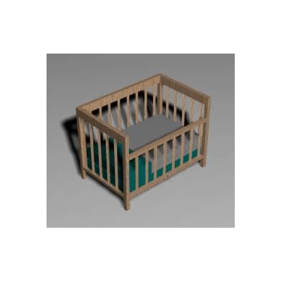 Cuna de Madera 3D