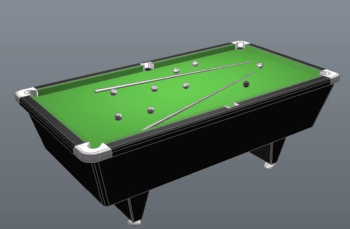 American billiards - 3d table