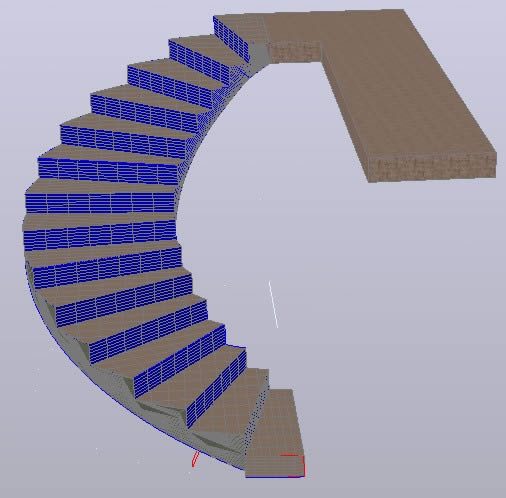 Escalier hélicoïdal 3D