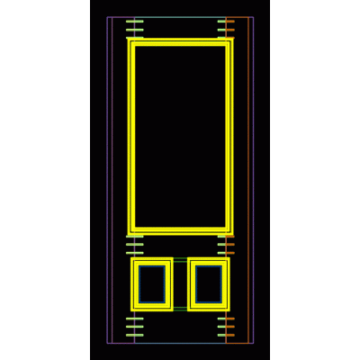 Puerta de Madera con Diseno Geometrico