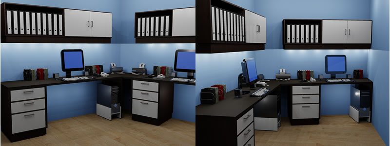3D-Schreibtisch - Büro
