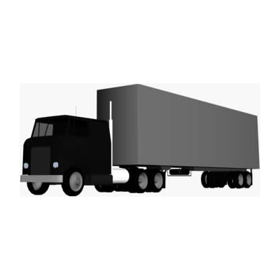 Camion con semirremoilque 3d