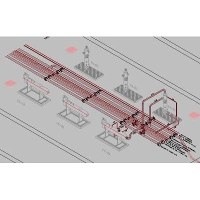 Isometrico de una bateria de separacion de gas