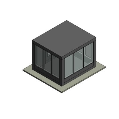 Caseta  de  vigilancia en  revit 2019 3d