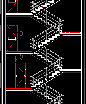 Stair tube in section