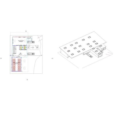 Fabrica procesadora de pescado - dibujo en revit