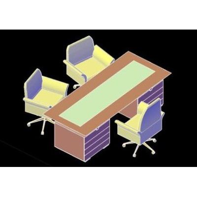 Escritorio de lujo 3d