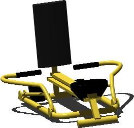 équipement de gym d'aviron 3d - auteur fernando martinez