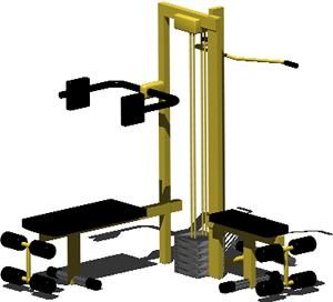3d gym equipment - weights - author fernando martinez
