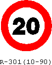 Verkehrszeichen r301-1