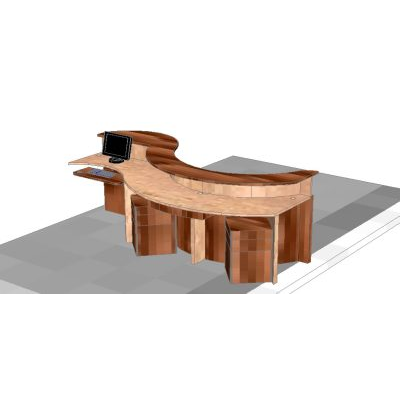 Mueble de recepcion 3d
