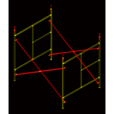 Cuerpo de andamio 3d