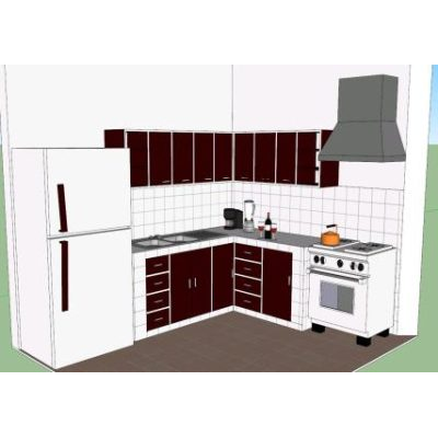 Cocina muebles 3d