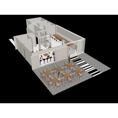 Restaurante las torres 3d
