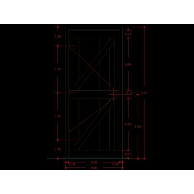 Diseno Detallado de Puerta Rustica
